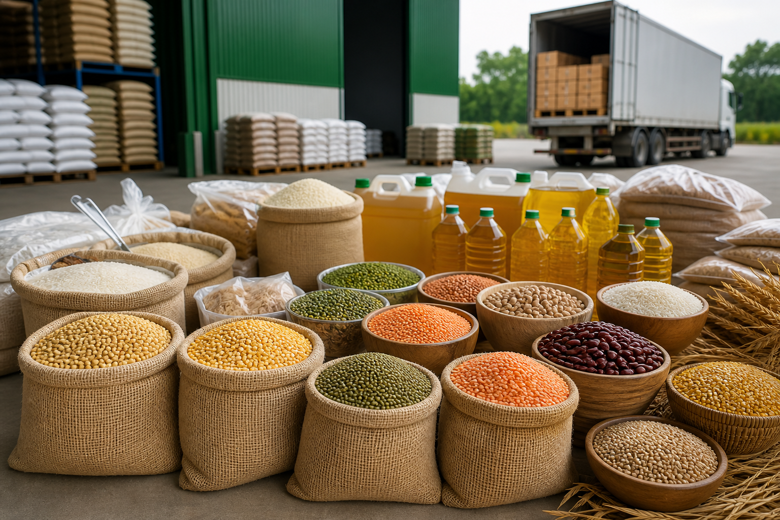 Organized grains, pulses, and edible oils for B2B supply